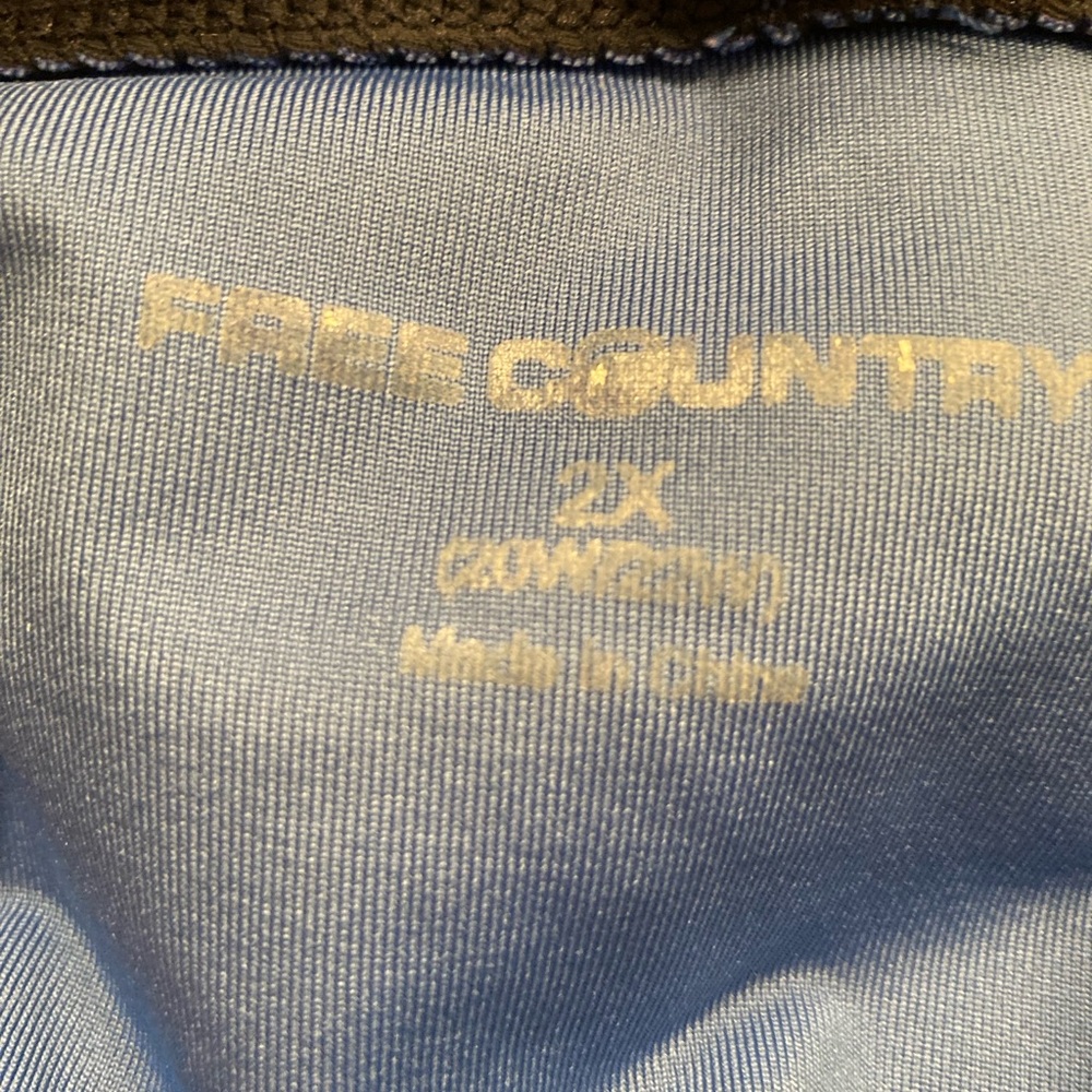Free Country Blue Tankini 2X colorful with gray 20w/22w , never worn - Picture 7 of 10
